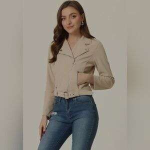 Allegra K | Corduroy Moto Jacket | Size XS